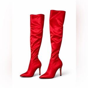 ❤️ Aldo Vibrant Red Over-the-Knee Boots